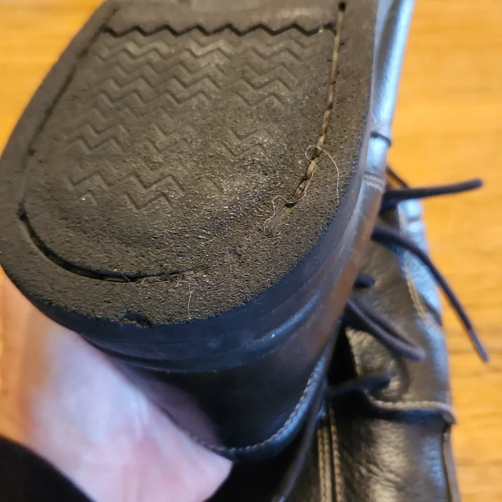 Johnston & Murphy Black Leather Tie Dress Shoes Size 10